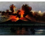 Mount Vesuvius Eruption Napoli Italy UNP DB Postcard I20 - $7.87