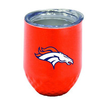Denver Broncos NFL Diamond Stainless Steel Stemless Wine Glass 12 oz Orange - £22.86 GBP