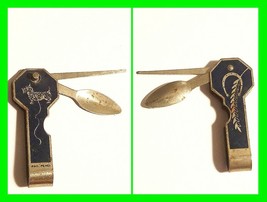 Antique Deco Enamel Tobacco Pipe Tool Key Shaped With A Scotty Dog &amp; Horse Shoe - £28.06 GBP