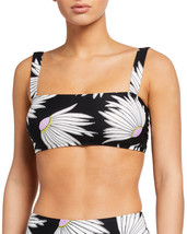 Kate Spade Printed Bralette Bikini Top Womens Swimsuit in Black, Size Large - £35.19 GBP