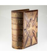 1890 Pronouncing Parallelo Bibbia Pelle Delimitati W/Fermagli Antico Libro - $19,387.85 MXN