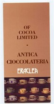 Eraclea Menu Ancient Chocolate Shop Rome Italy Hot Chocolate Drinks  - £22.10 GBP