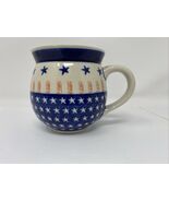 Polish Pottery Coffee Mug Ceramika Artstyczna Boleslaviec Stars and Stripes - €18,90 EUR