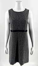 Talbots Sheath Dress Size 6 Petite Gray Black Textured Ponte Sleeveless Womens - £27.26 GBP