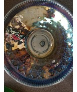 Vintage ~ Carnival Glass Bowl ~ 10.5&quot; Dia. ~ Cut Glass with Floral Desig... - $84.20 CAD