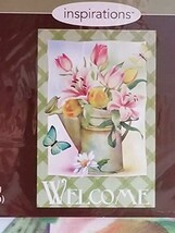 Home Inspirations Watering Can &amp; Flowers Welcome Spring Garden Flag,12&quot; ... - $273.99 MXN