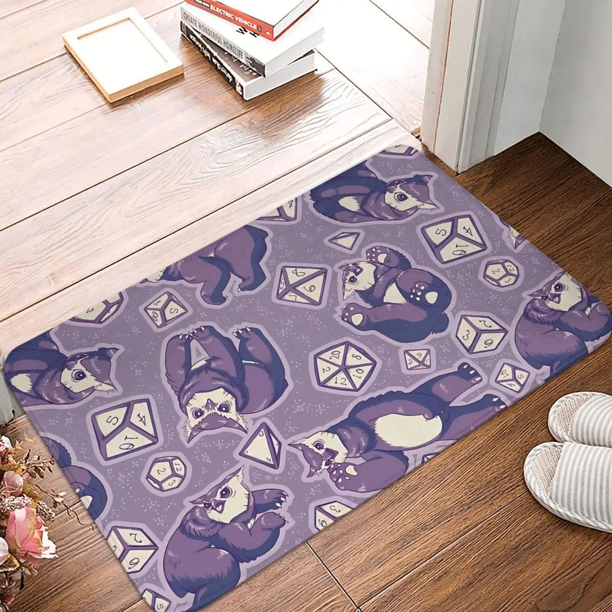 DND Game D20 D&amp;D Anti-Slip Rug Doormat Kitchen Mat Purple Owlbears Balcony Carpe - £12.63 GBP