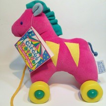 Eden Pink Horse Pony Pull Toy Plush Circus Parade Stuffed Animal 7&quot; TAG - £75.93 GBP