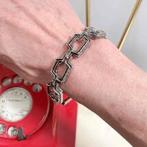 1970s Vintage GROOVY Unisex Silver Bracelet Bangle Unisex HOLIDAY Gift - $575.34