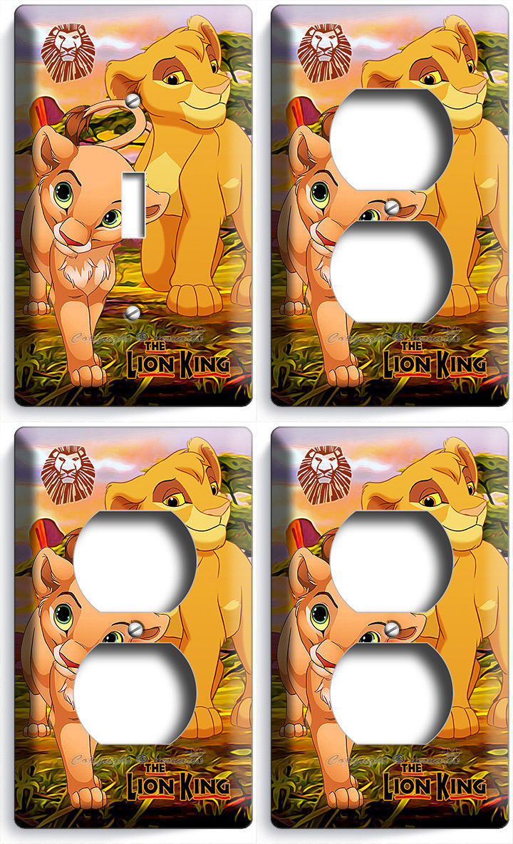 LION KING BABY SIMBA NALA 1 LIGHT SWITCH 3 OUTLET WALL PLATE INFANT NURSERY ROOM