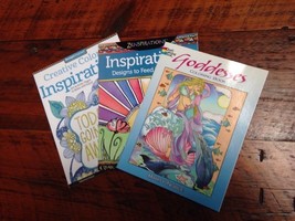 Lot of 3 Goddesses Inspirational Design Relaxing Stress Adult Coloring B... - £31.62 GBP