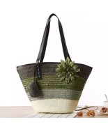 Woven straw tote bag Handmade French market Basket Moroccan Basket, Beac... - €38,68 EUR