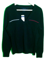 Tommy Hilfiger Mens Fashion Long Sleeve V-Neck Pullover Sweater Size XL Black - £13.84 GBP
