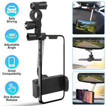 360 Car Rear View Mirror Mount Holder Stand Cradle Universal For Cell Phone Gps - £12.05 GBP