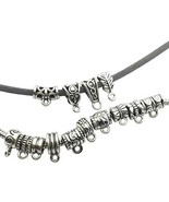 Pendant Bails Jewelry Hanger Antique Silver Hang Charms Assorted Mix Bul... - $376.14 MXN