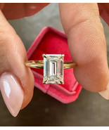 2 to 5 Ct E VS1 Emerald Cut Solitaire Lab Grown Diamond Engagement Ring ... - €607,03 EUR+