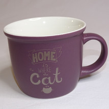 Cat Coffee Mug Eco One Saving The World One Mug At A Time Purple Tea Cup... - £6.17 GBP