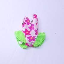 Barbie sister Doll Clothing Swimsuit full Pink, whit &amp; green floral (brb) - $3.95