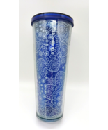 Starbucks Tumbler 2019 Summer Bandana Blue White Paisley Floral Cold Cup... - €12,87 EUR