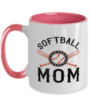 Mom Mugs Softball Mom Pink-2T-Mug  - £14.29 GBP