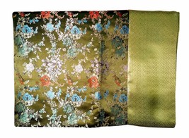 Custom-Made in USA, Art Silk Throw or Bed Scarf, Olive (6104) - £26.50 GBP
