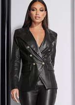 Star By Julien Macdonald Black Faux Leather Jacket UK 12 (ccc362) - £62.86 GBP