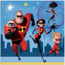 Incredibles 2 Lunch Dinner Napkins Birthday Party Supplies 16 Per Package - $4.95