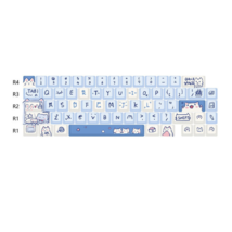 Anymob Keycap Keyboard Sky Blue 66 Keys Sublimation Fit Swtich Touch Clicks - $61.50
