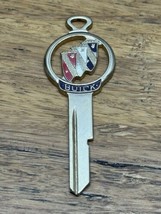 Buick Triple Shield Logo Gold Tone Vintage Key Blank - £15.82 GBP