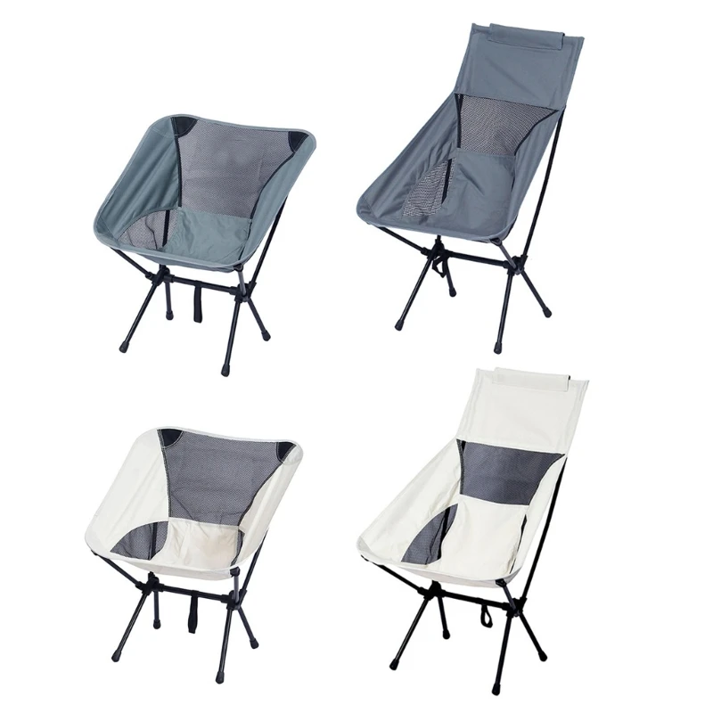 Lightweight Camping BBQ Chairs Portable Folding Chair Small Camp Backrest Chair - £43.17 GBP+