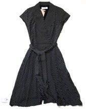 NWT MM. Lafleur Aurelia in Navy Ivory Diagonal Stripe Surplice Dress 4 $295 - £85.81 GBP