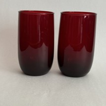 Vintage ANCHOR HOCKING 4” Royal Ruby Red Juice 6oz Glass - $22.75