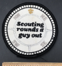 VTG Boy Scouts Compass Scouting Rounds a Guy Out Round Patch 3&quot; Diameter... - $7.69