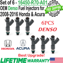 Denso Genuine 6Pcs Best Upgrade Fuel Injectors for 2010-2013 Acura ZDX 3.7L V6 - £105.11 GBP