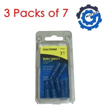 Calterm 3 packs of 7 Female Bullet Disconnect Terminals 16-14 AWG Blue 6... - $405.81 MXN