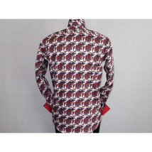 Men Shirt J.Valintin Turkey Egyption Cotton Axxess Style A113-10 Christmas Red image 11
