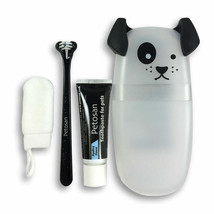 DENTAL KIT DOUBLE HEADED TOOTHBRUSH TOOTHPASTE  PUPPIES TOY DOGS CATS - £14.06 GBP