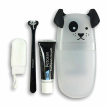 DENTAL KIT DOUBLE HEADED TOOTHBRUSH TOOTHPASTE  PUPPIES TOY DOGS CATS - £13.97 GBP