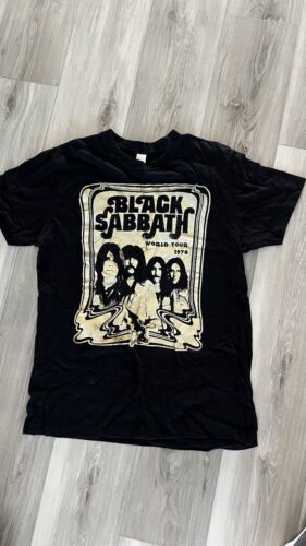 Primary image for Black Sabbath World Tour 1978 Black Concert Tshirt Ozzie Osbourne Size Large