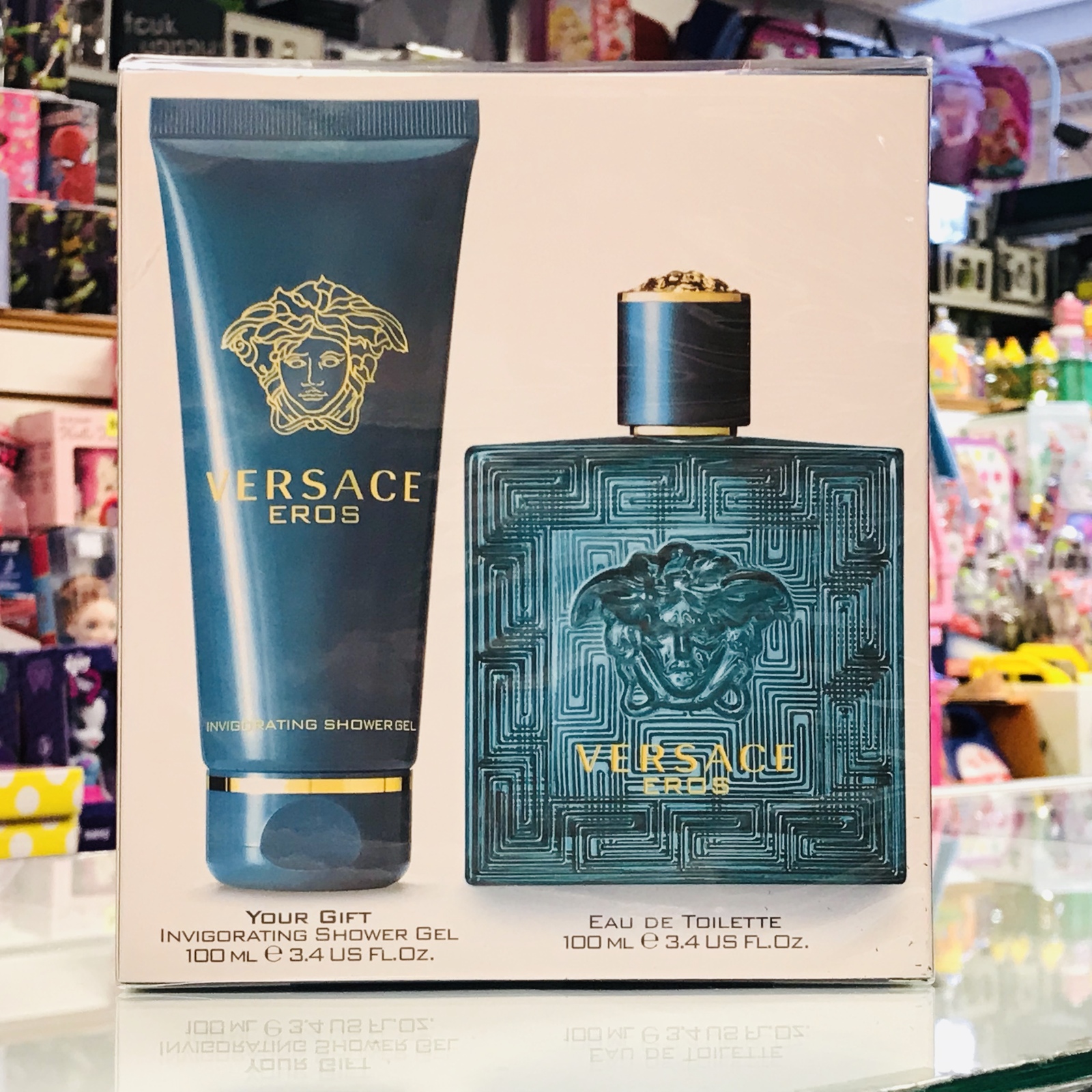 Versace Eros 2PCs Men Set, 3.4 fl.oz edt spray + Invigorating shower Gel - $84.98