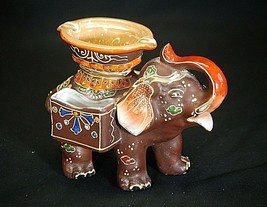 Porcelain Elephant Cigarette Ashtray Match Holder Moriyama Mori-Machi Japan - £39.41 GBP