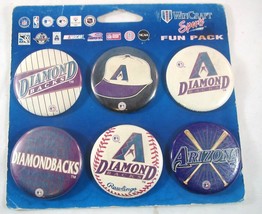 Inaugural Arizona Diamondback Baseball 6 BUTTON Fun Pack 1998 - MOC - £5.37 GBP