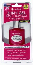 NAIL-AID 3-in-1 Gel Base + Top + Hardener, Clear, 0.55 Fluid Ounce - $10.45