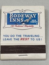 Front Strike  Matchbook Cover Roadway Inn Solid Comfort Hospitality gmg Unstruck - £9.89 GBP