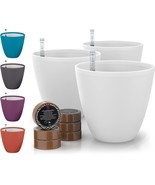 Self Watering Pots for Plants 3 Pack Flower Planters with Water Level In... - $51.35 CAD+