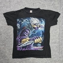Kakashi Gaiden Shirt Medium Black Anime Naruto Graphic Double Sided Tee - $28.21