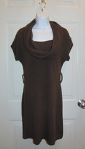 Epilogue Dark Brown Cowl Neckline Dress Size Medium - £5.57 GBP