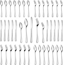 30 Pc. Silverware Set Service For 6, Premium Stainless Steel, Dishwasher Safe - £25.93 GBP