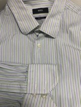 Hugo Boss Men Shirt Long Sleeve Button Up Down Regular Fit 16.5 32/33 La... - $19.77