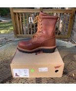 Red Wing 217 Waterproof Logger Boots Soft Toe Mens Size 8.5 EE Electrica... - £194.75 GBP